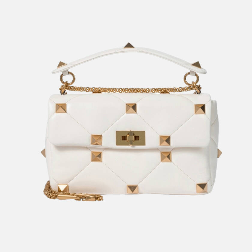 Beyaz Mini Kapitone Çanta